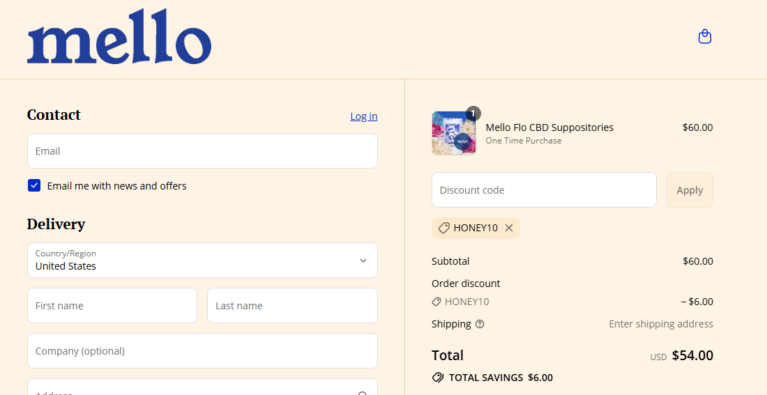 Coupon proof HONEY10
