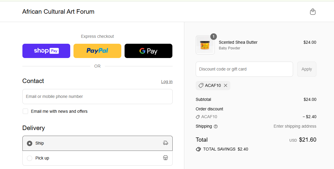 Coupon proof ACAF10