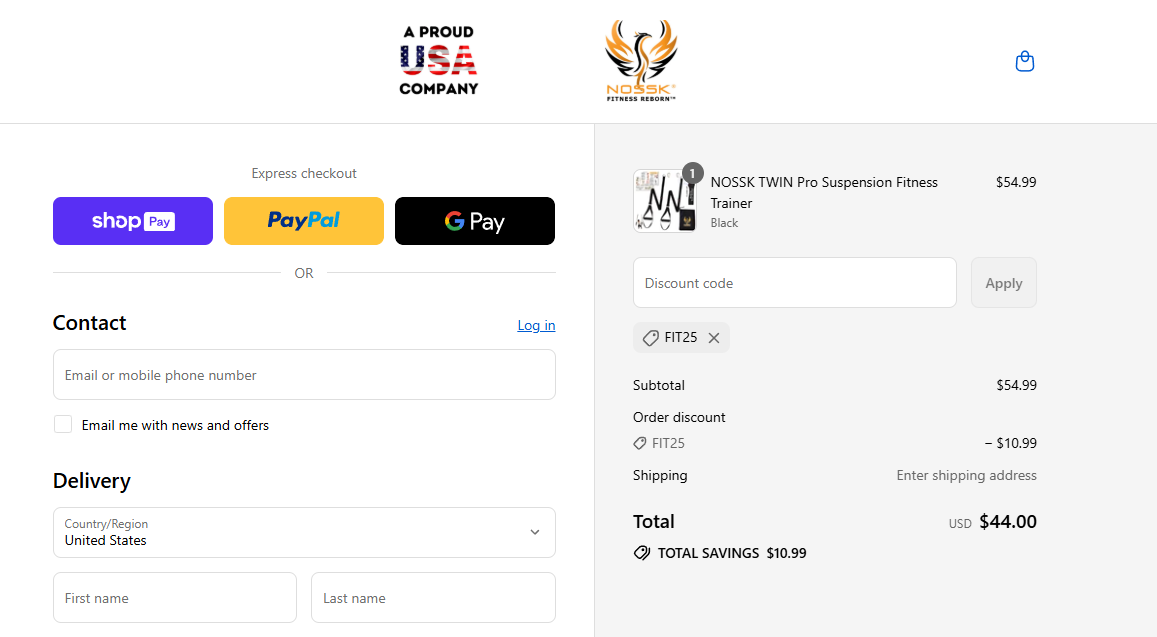 Coupon proof FIT25