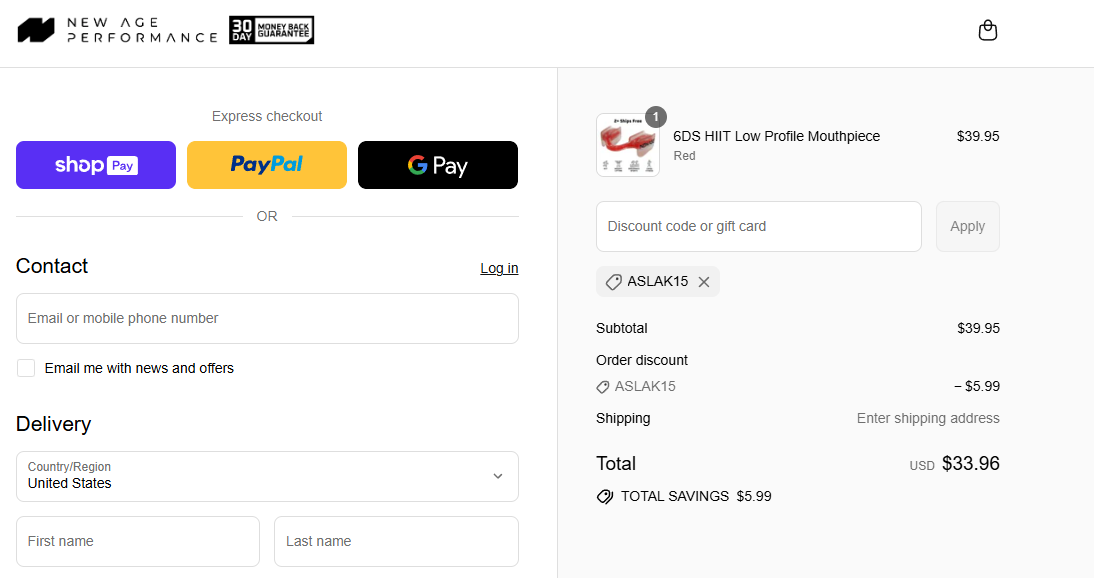 Coupon proof ASLAK15