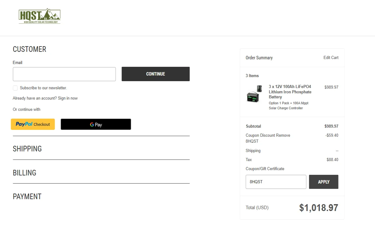 Coupon proof 8HQST