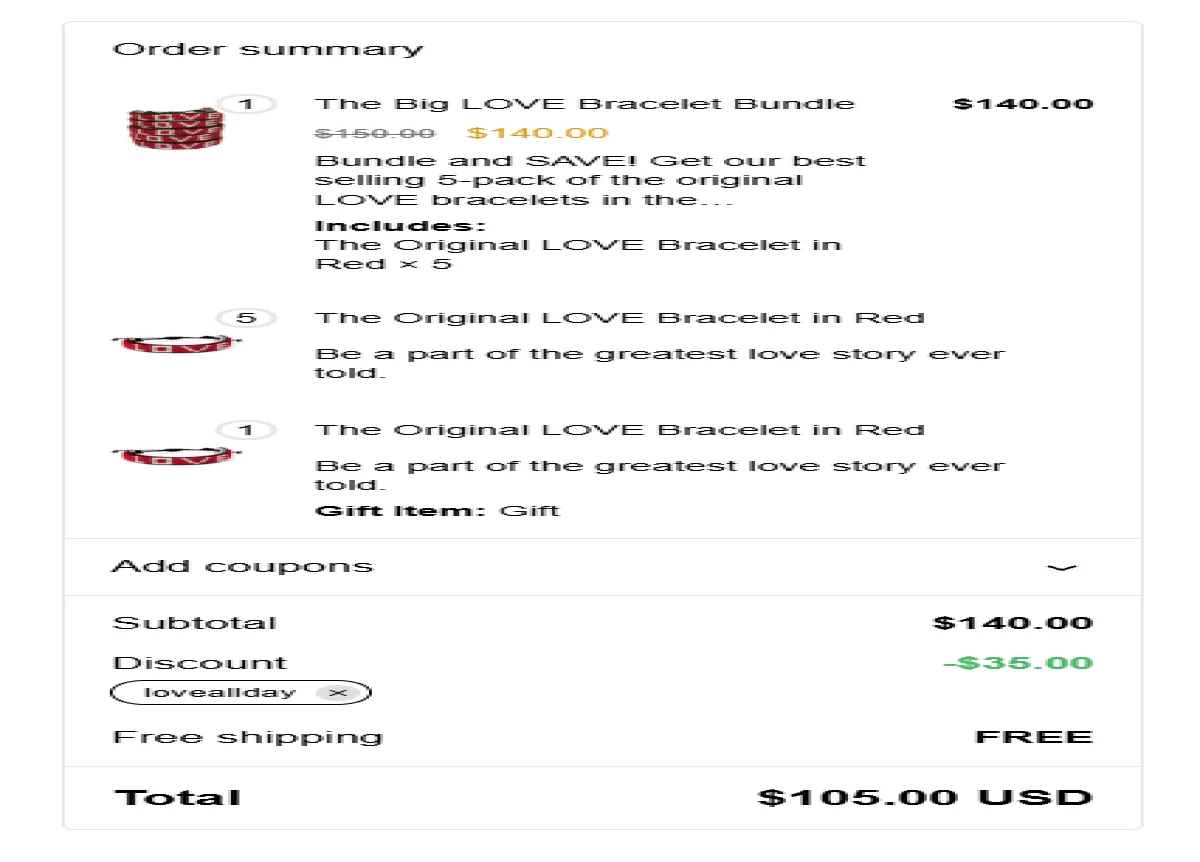 Coupon proof loveallday