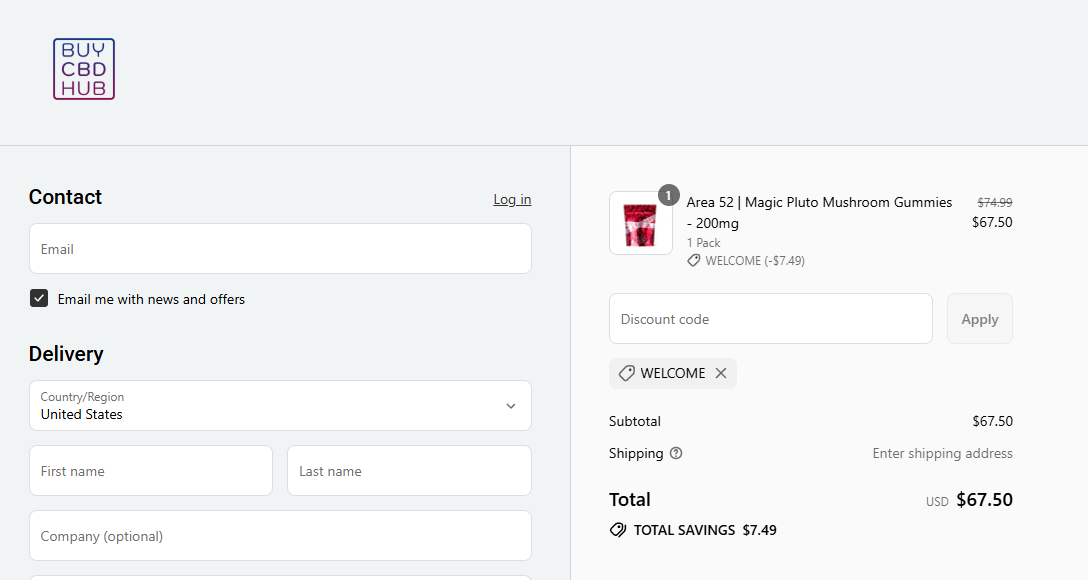Coupon proof WELCOME
