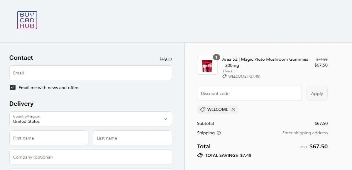 Coupon proof WELCOME
