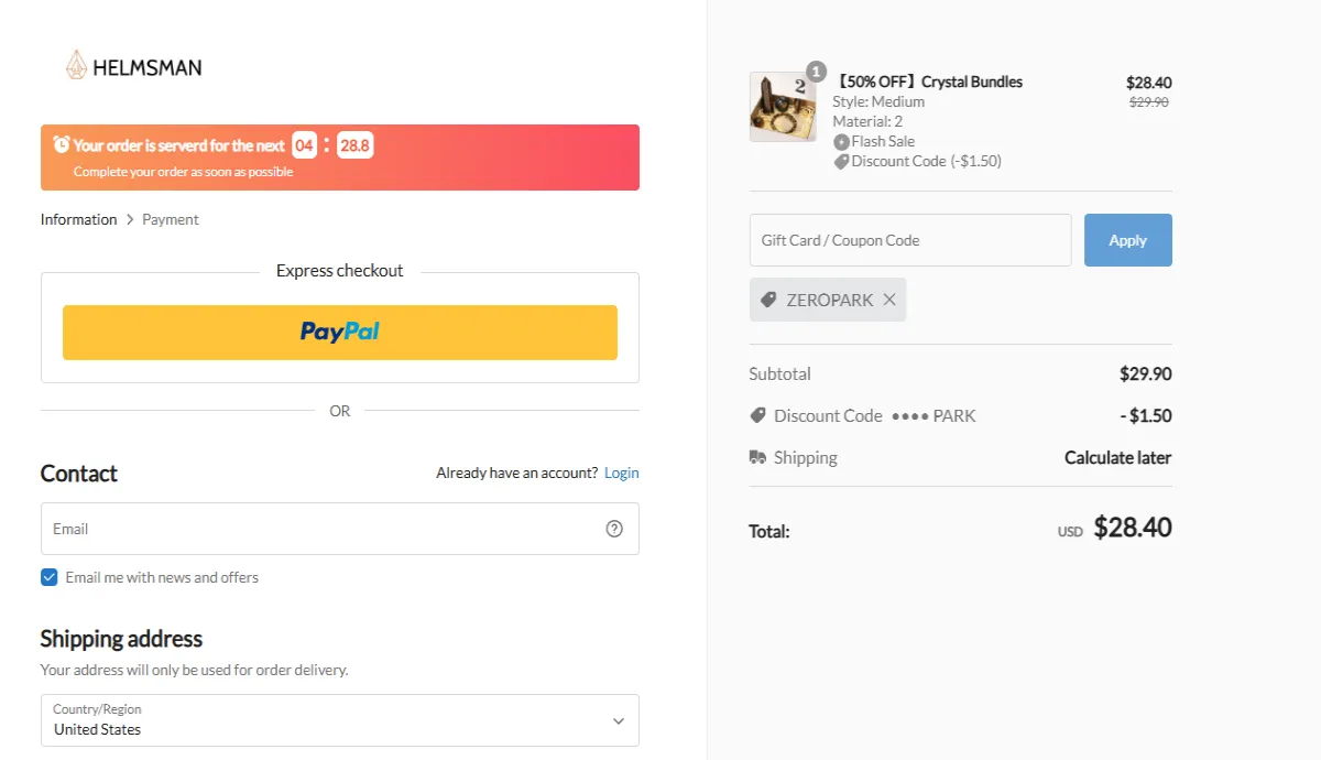 Coupon proof ZEROPARK