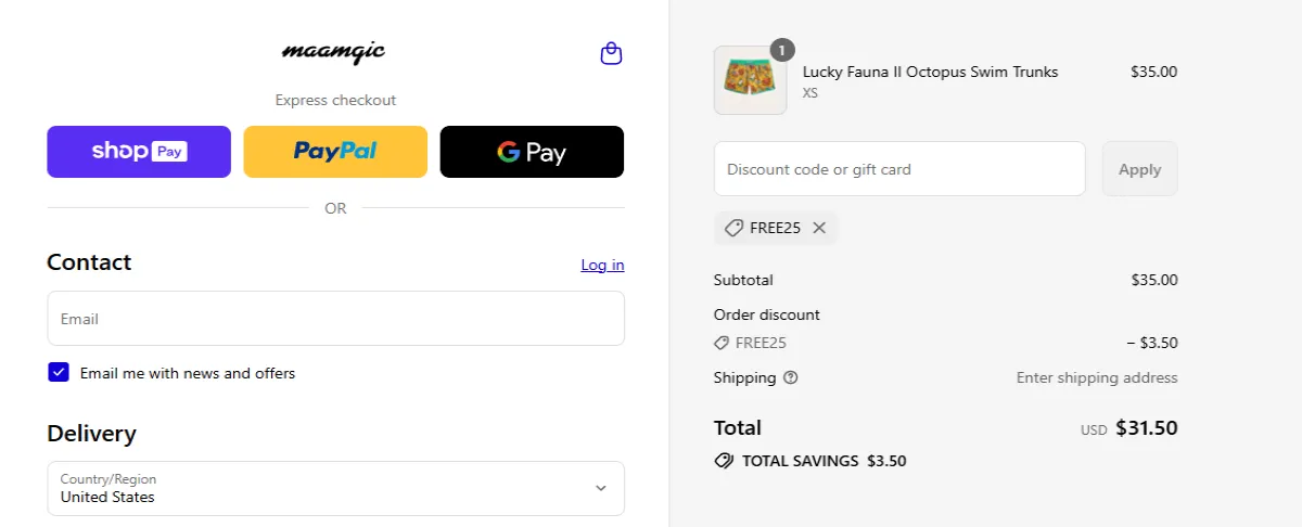 Coupon proof FREE25