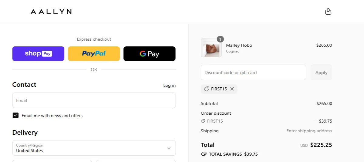 Coupon proof FIRST15