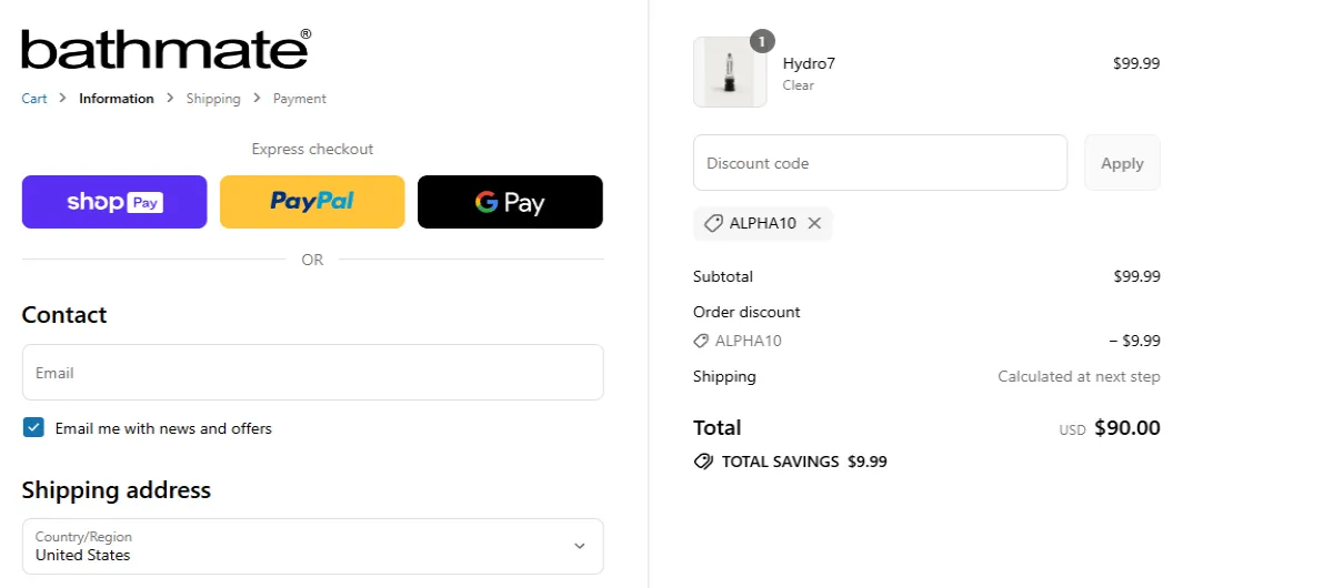 Coupon proof ALPHA10