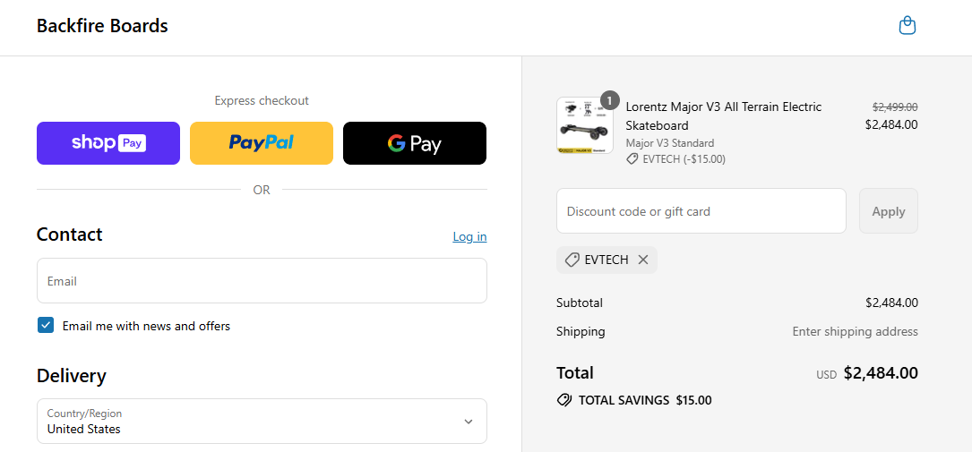 Coupon proof EVTECH