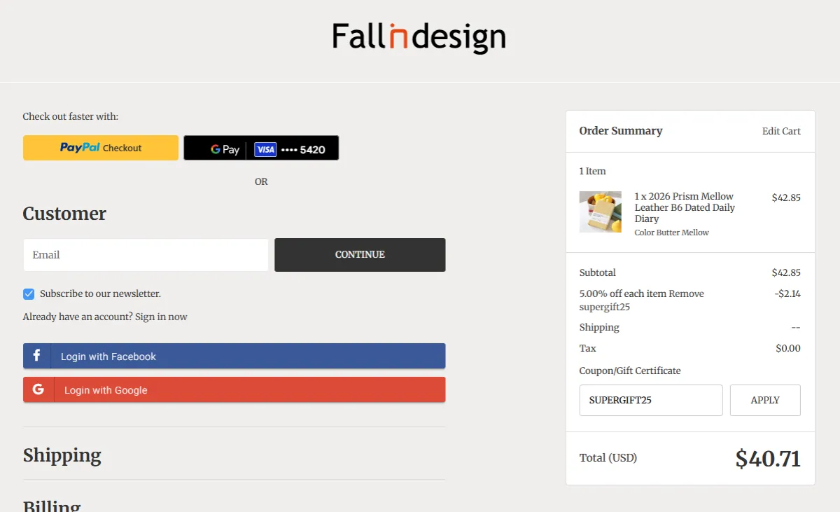 Coupon proof supergift25