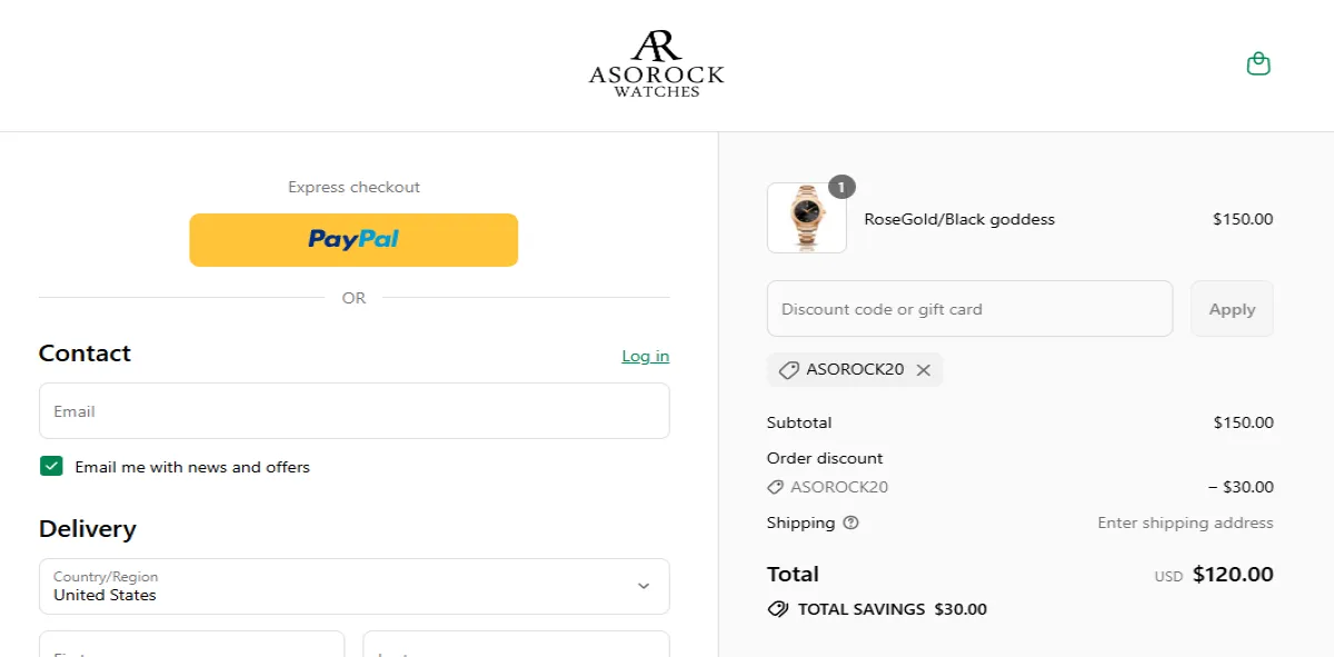 Coupon proof ASOROCK20