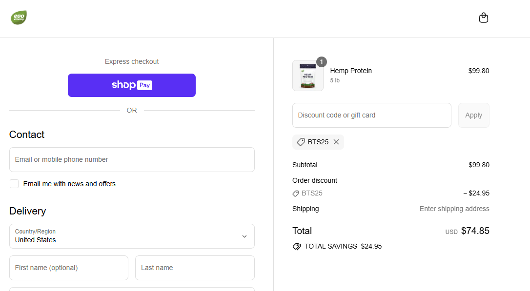 Coupon proof BTS25