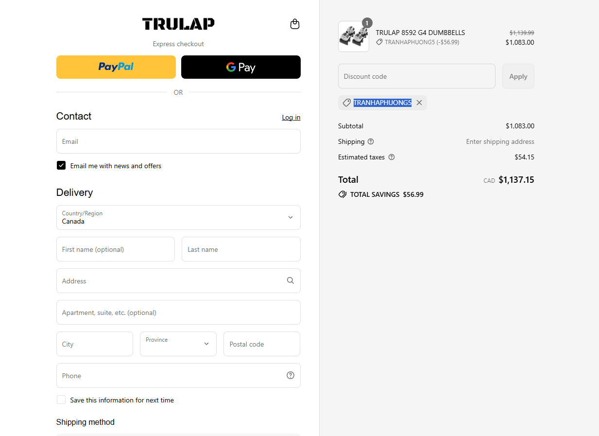 Coupon proof TRANHAPHUONG5
