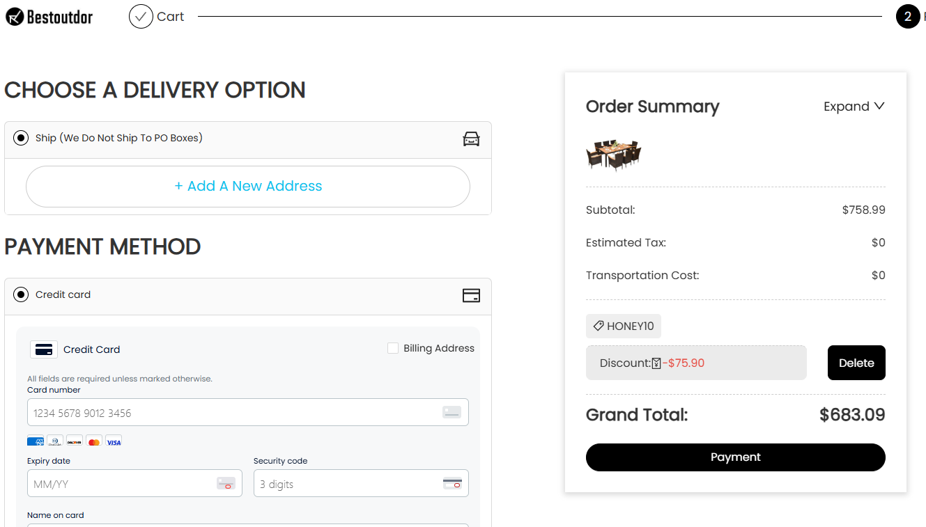 Coupon proof HONEY10