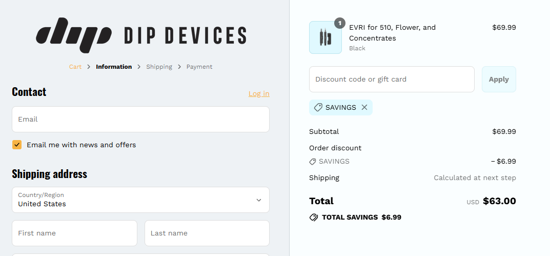Coupon proof SAVINGS