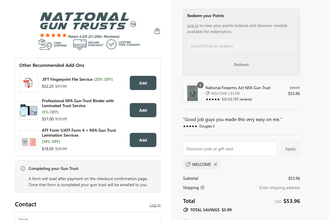 Coupon proof WELCOME
