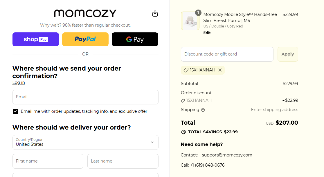 Coupon proof 15XHANNAH
