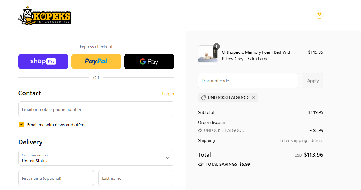 Coupon proof UNLOCKSTEALGOOD