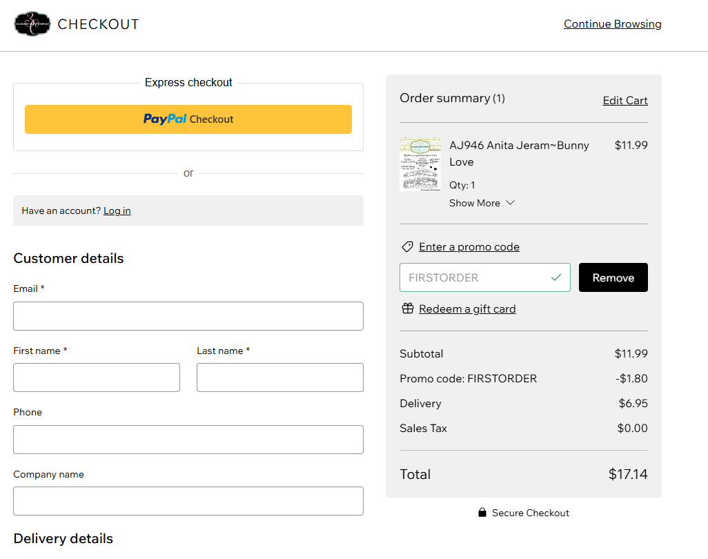 Coupon proof FIRSTORDER