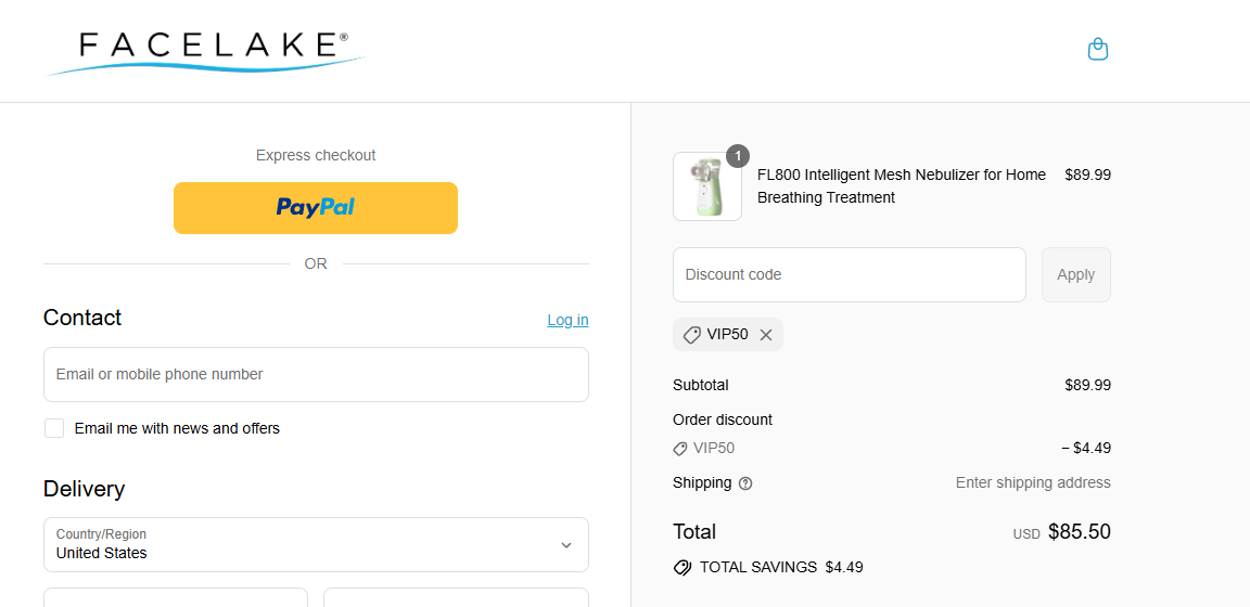 Coupon proof VIP50