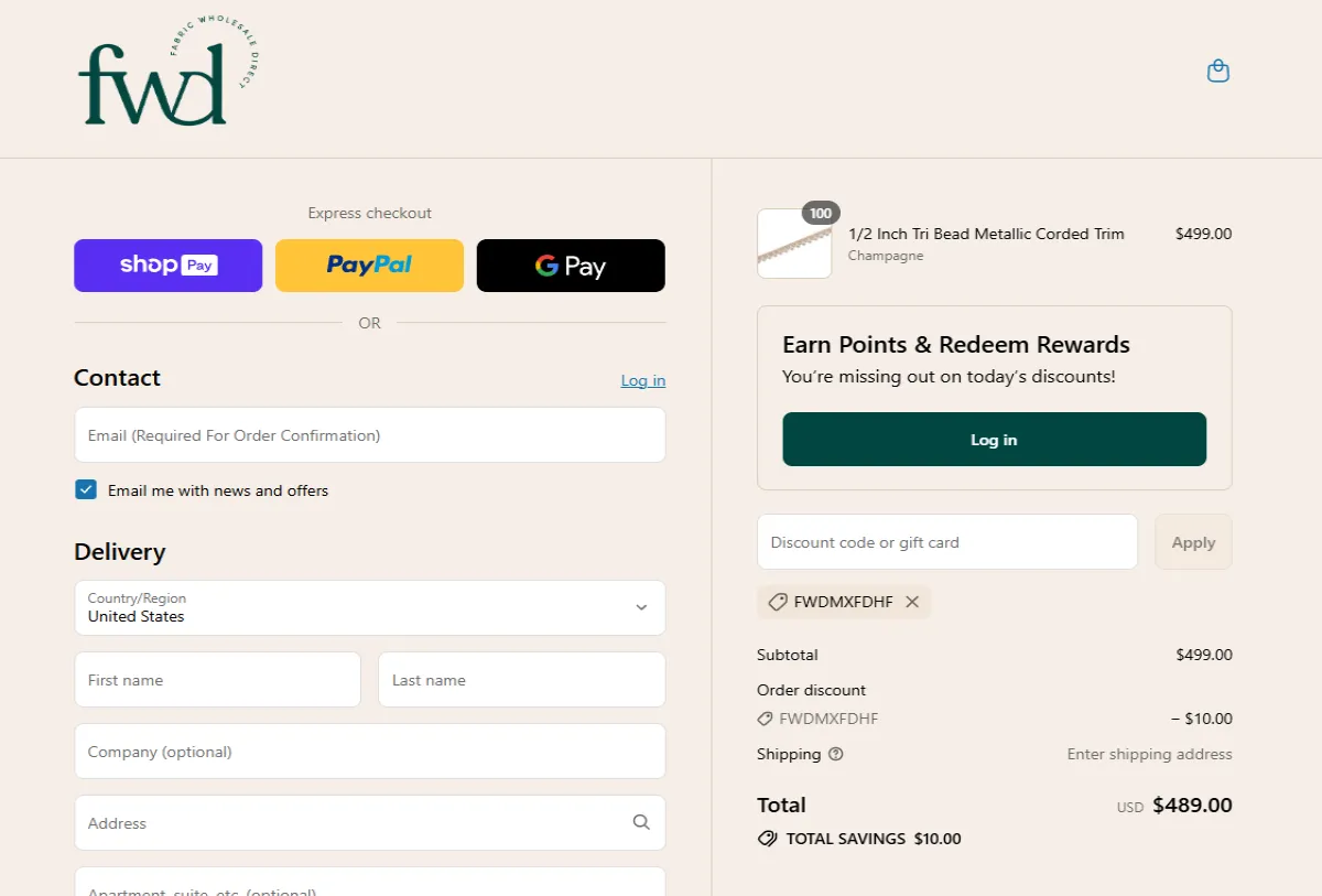 Coupon proof FWDMXFDHF