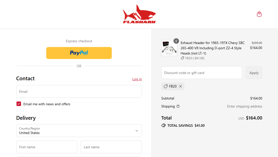 Coupon proof FB20