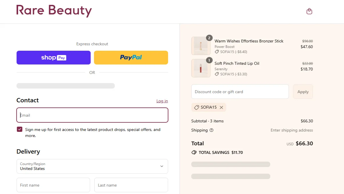 Coupon proof SOFIA15