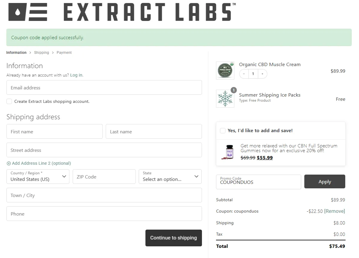 Coupon proof COUPONDUOS