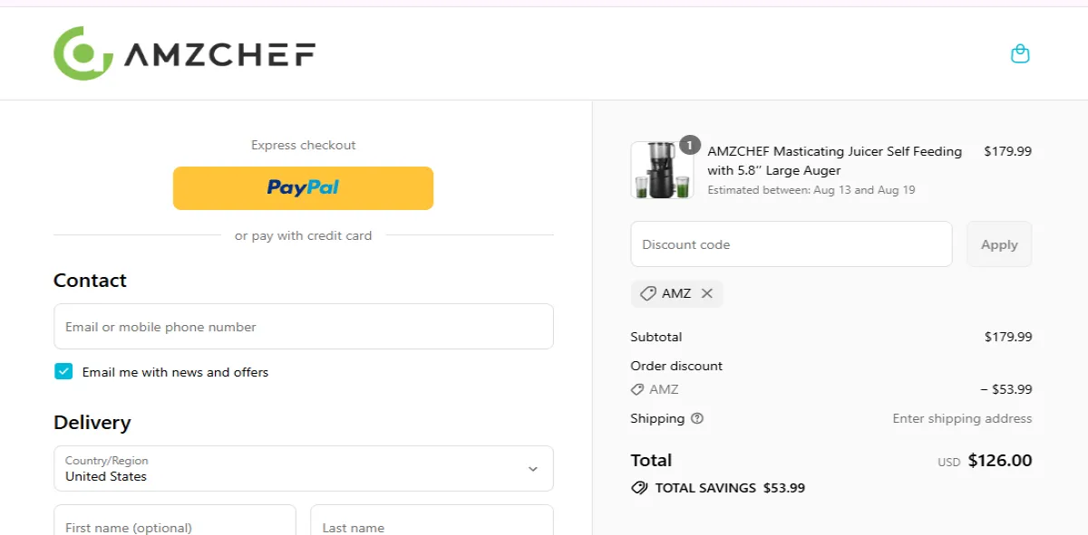 Coupon proof AMZ