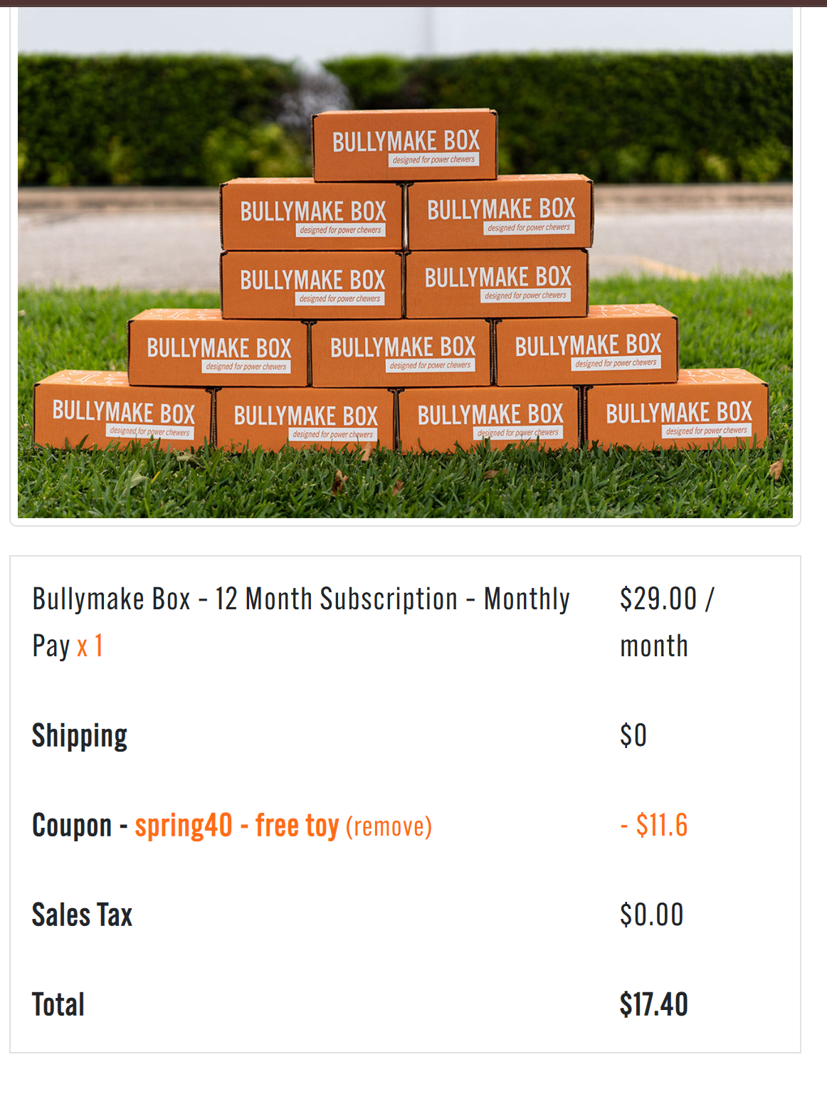 Coupon proof SPRING40