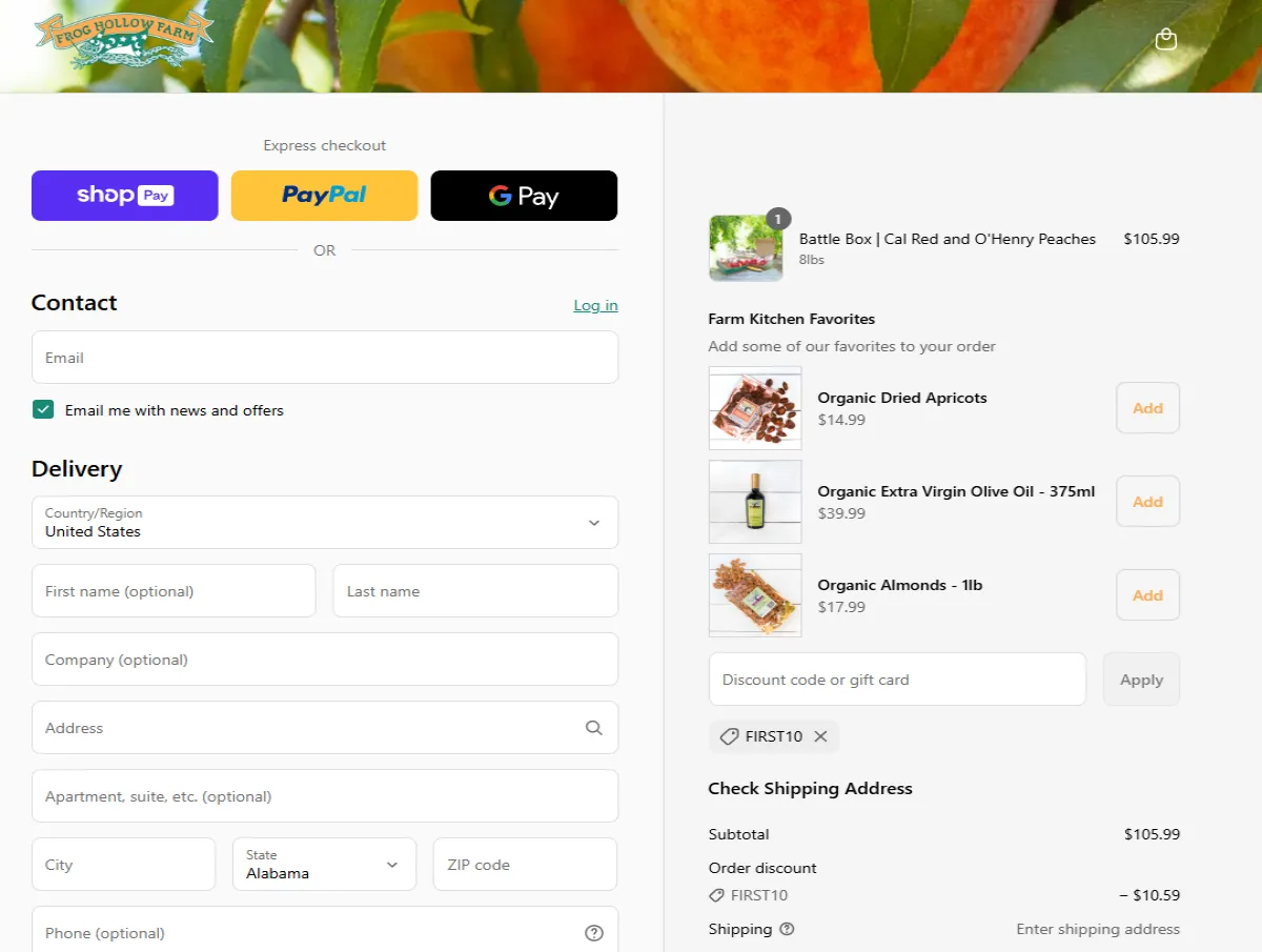 Coupon proof FIRST10