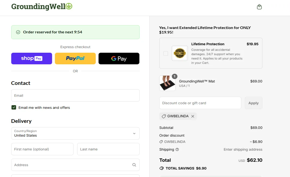 Coupon proof GWBELINDA