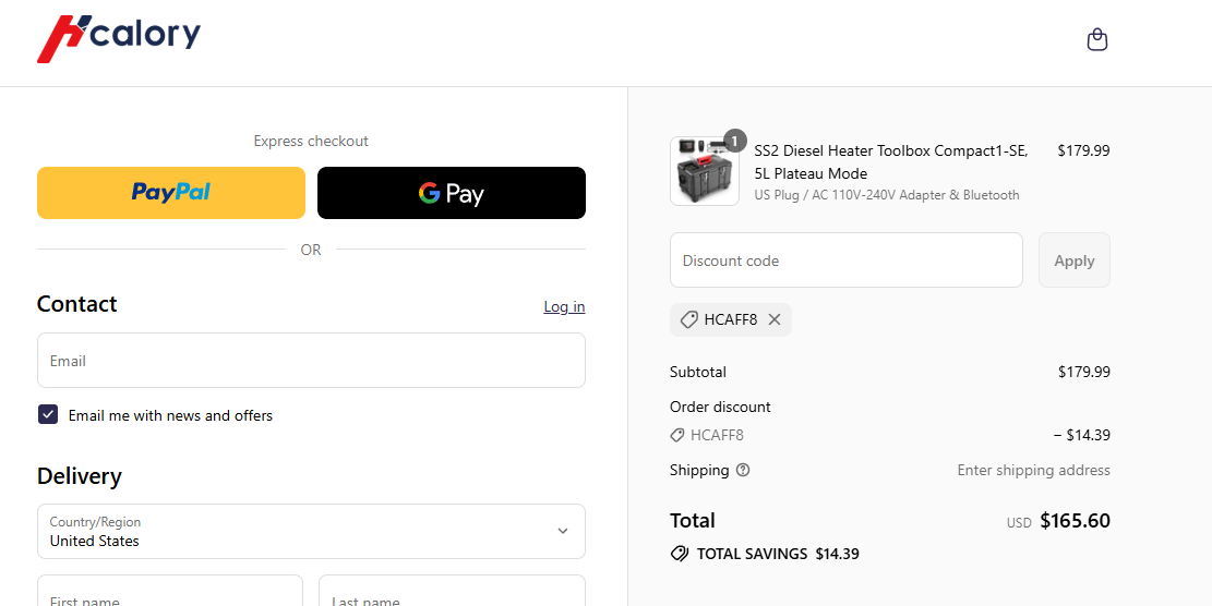 Coupon proof HCAFF8
