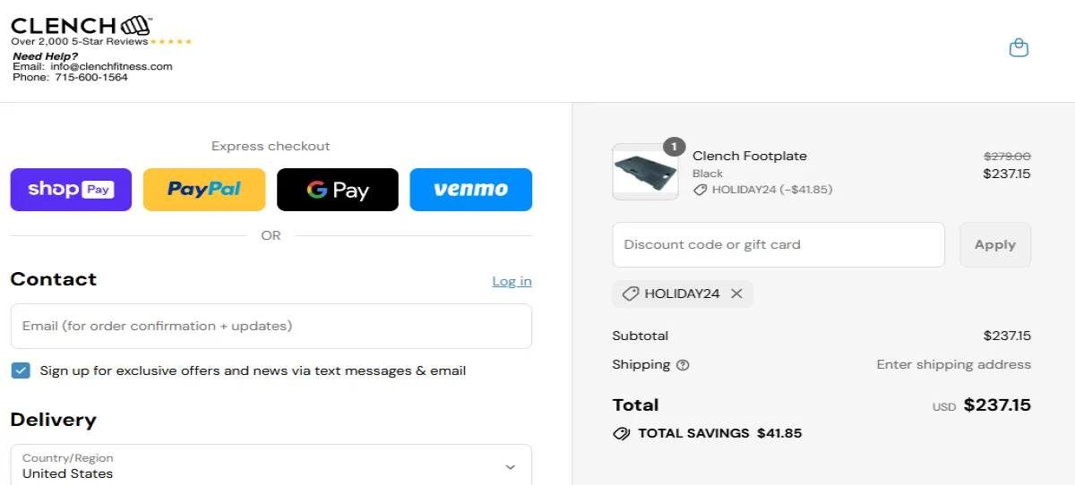 Coupon proof HOLIDAY24