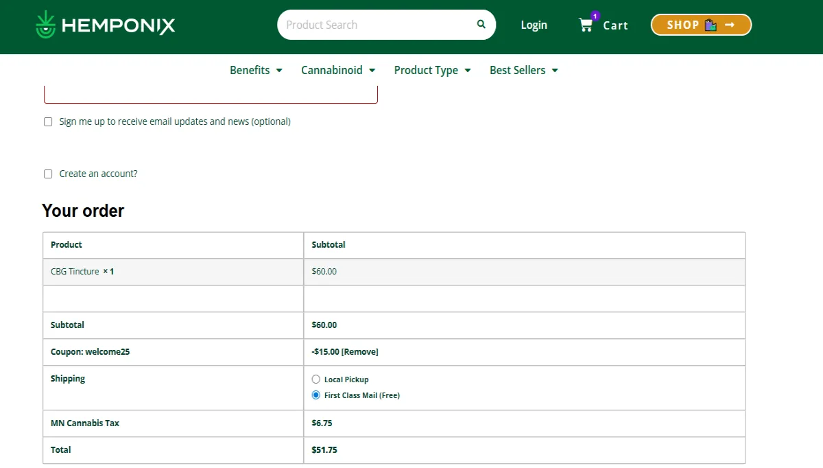Coupon proof welcome25