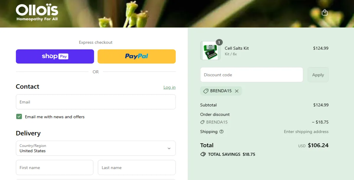 Coupon proof BRENDA15