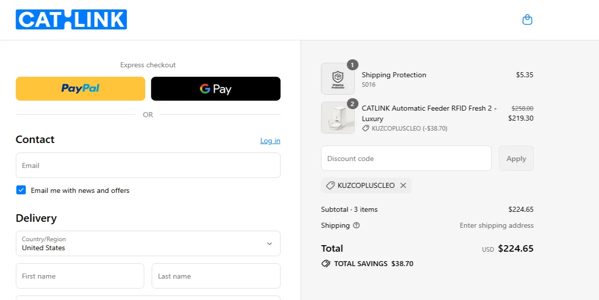 Coupon proof KUZCOPLUSCLEO