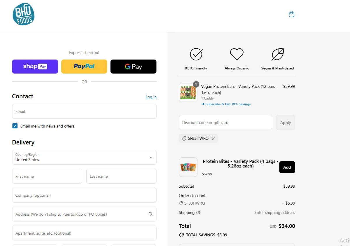 Coupon proof SFB3HWRQ