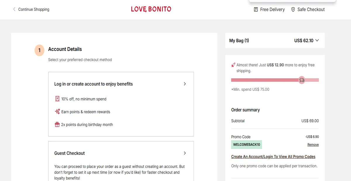 Coupon proof WELCOMEBACK10