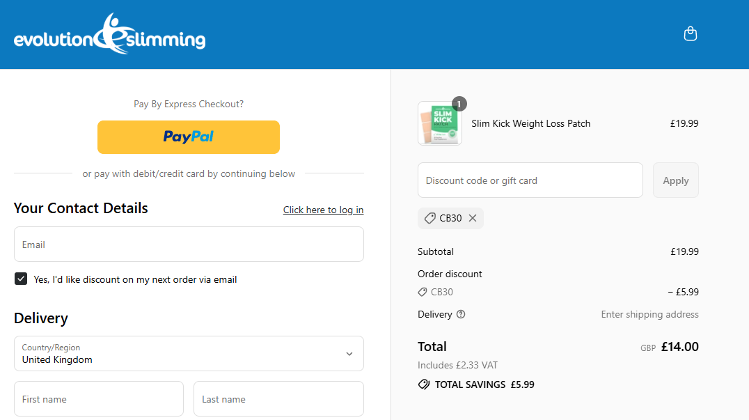 Coupon proof CB30