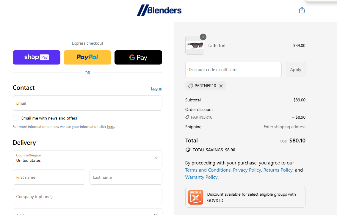Coupon proof PARTNER10