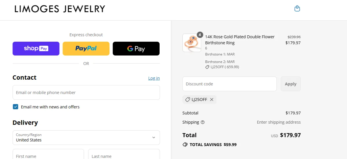 Coupon proof LJ25OFF