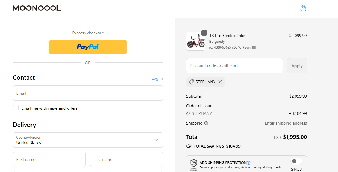 Coupon proof STEPHANY