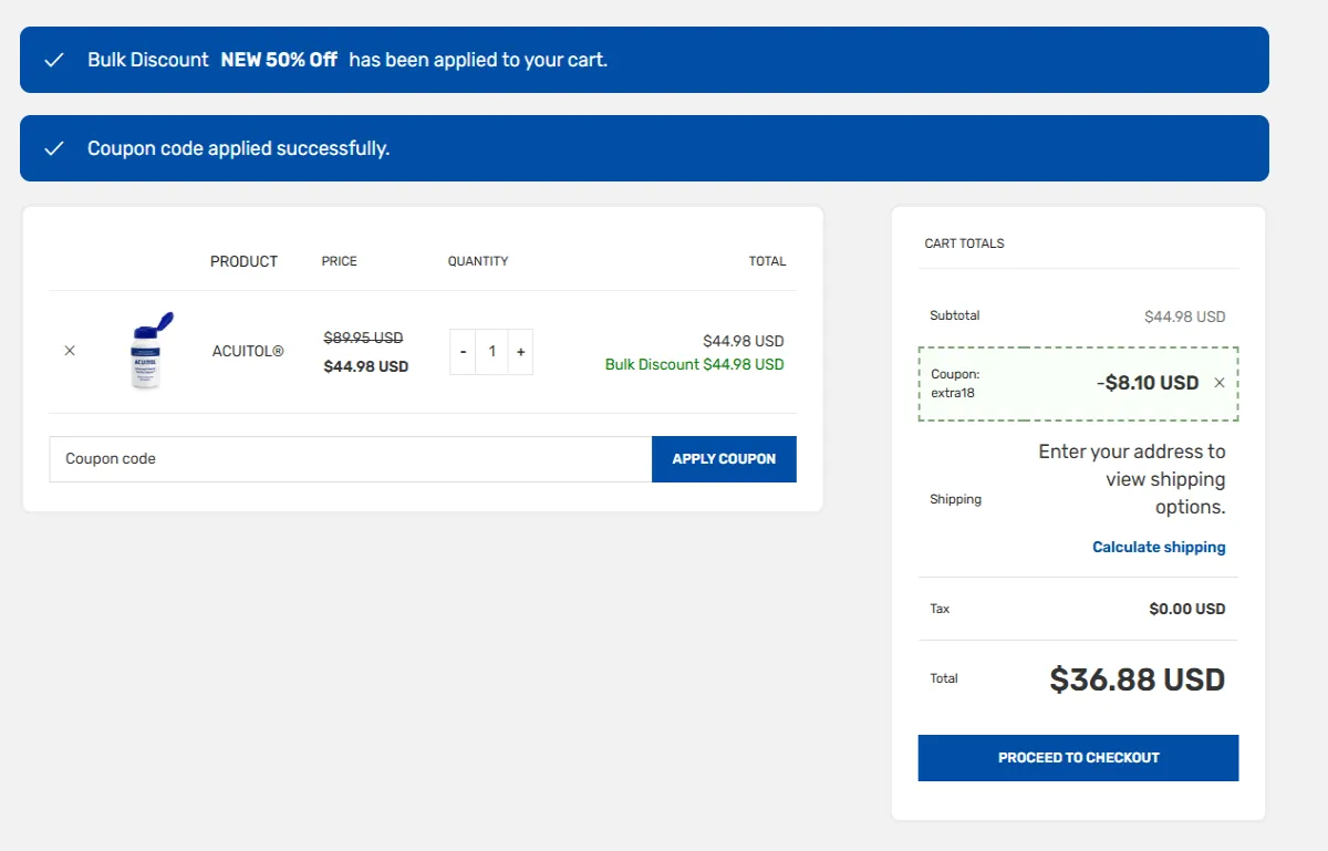 Coupon proof extra18