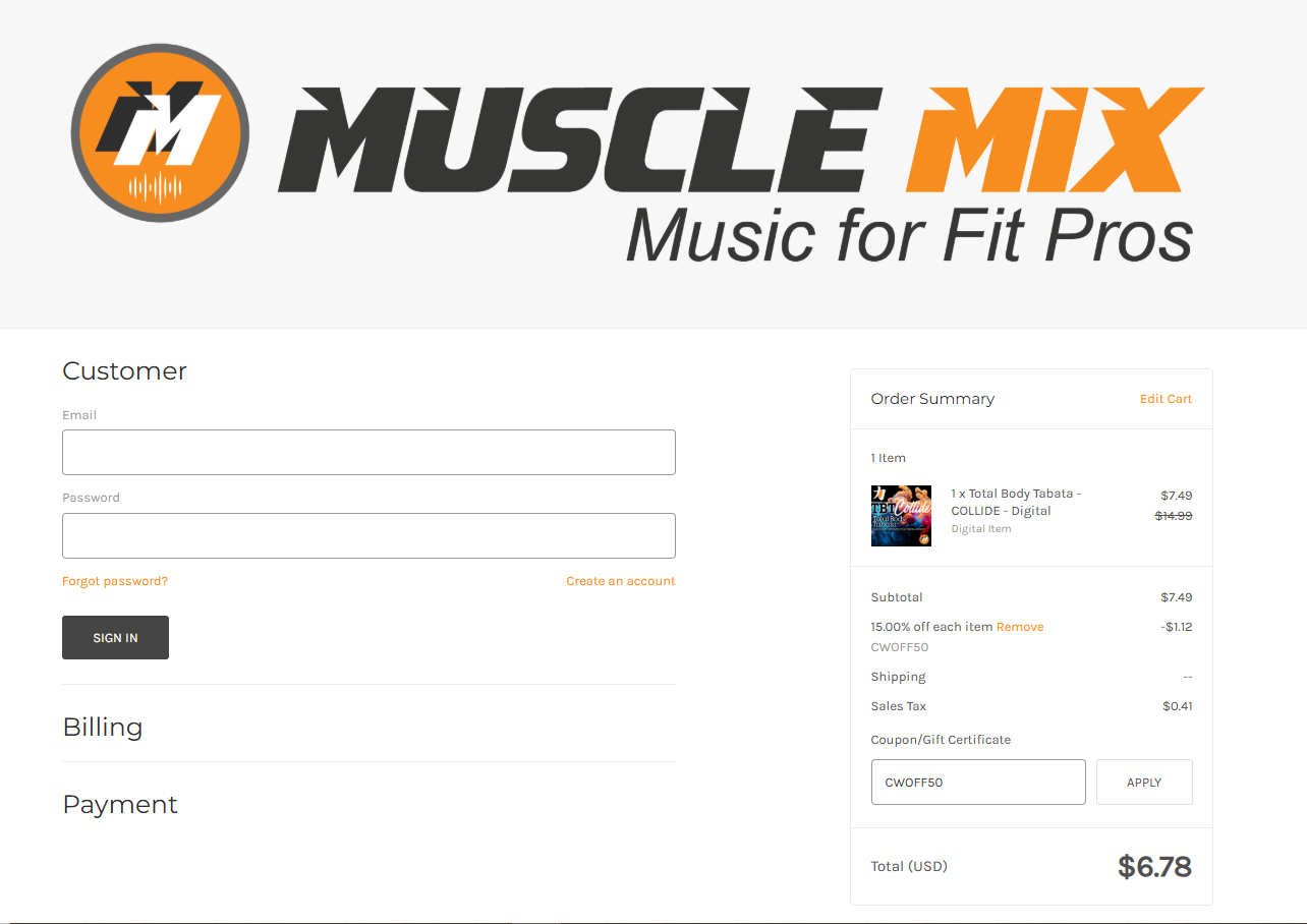 Coupon proof CWOFF50