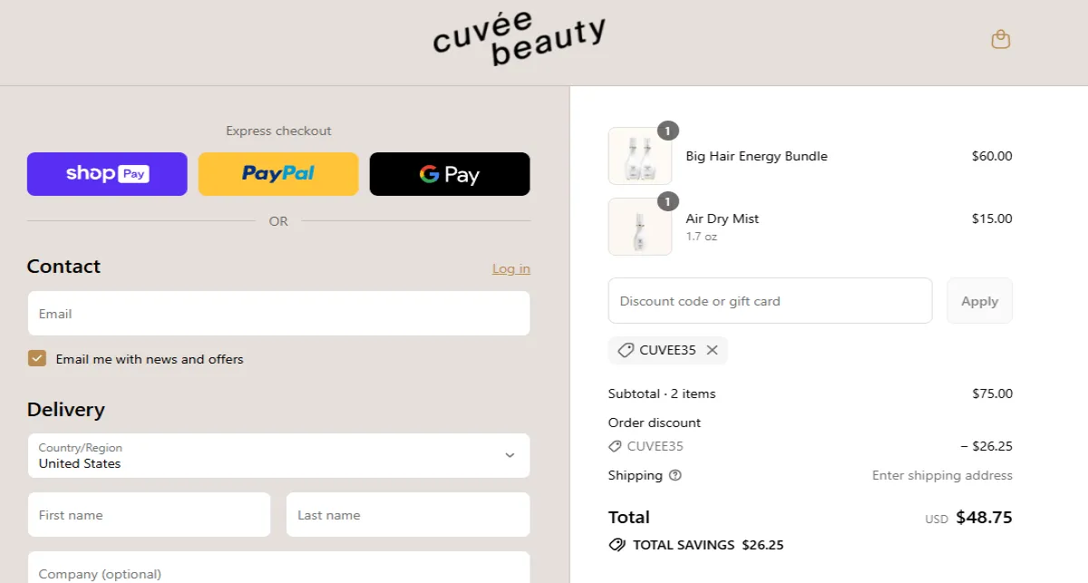 Coupon proof CUVEE35