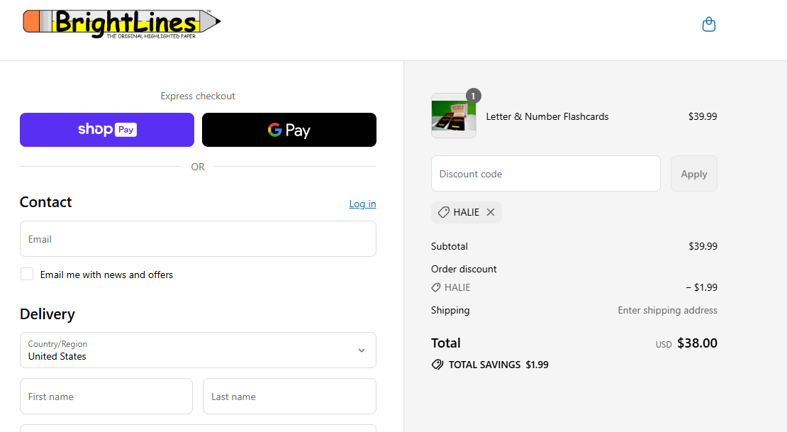 Coupon proof HALIE